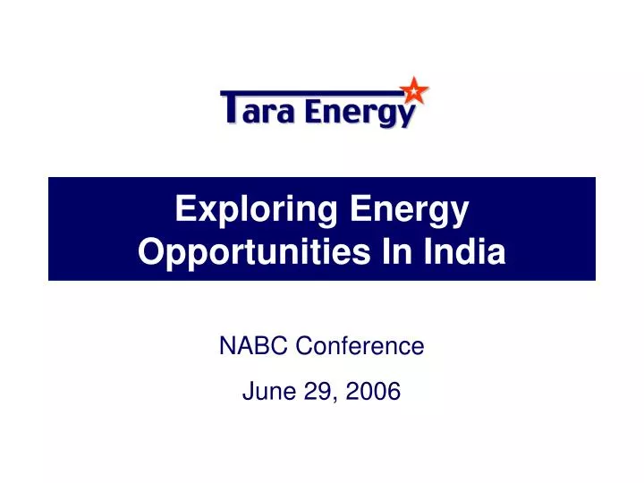 exploring energy opportunities in india