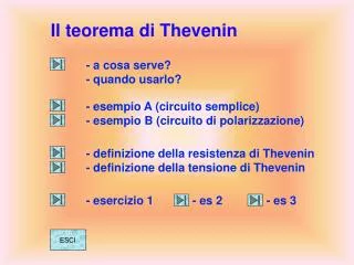 Il teorema di Thevenin