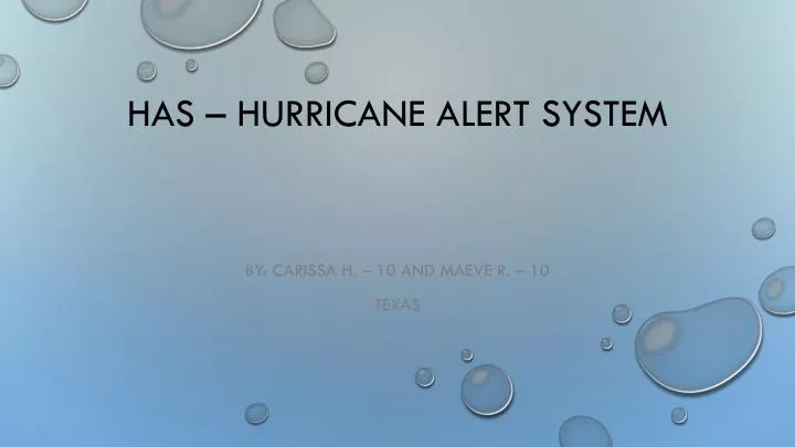 has hurricane alert system