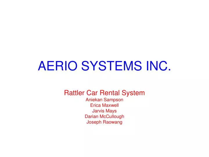 aerio systems inc