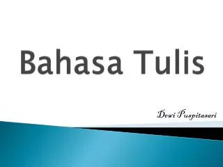 bahasa tulis