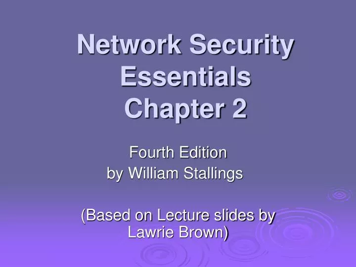 network security essentials chapter 2