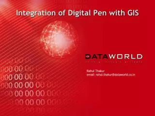 Integration of Digital Pen with GIS