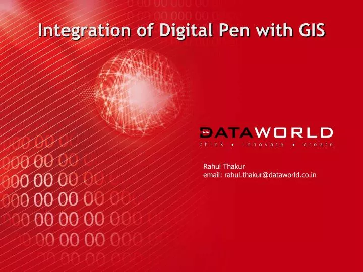 integration of digital pen with gis