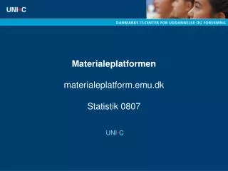 Materialeplatformen materialeplatform.emu.dk Statistik 0807