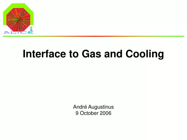interface to gas and cooling