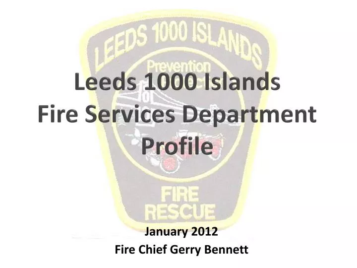 leeds 1000 islands fire services department profile