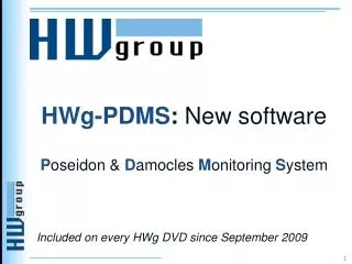 HWg-PDMS : New software P oseidon &amp; D amocles M onitoring S ystem