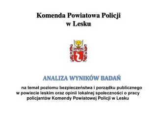 Komenda Powiatowa Policji w Lesku
