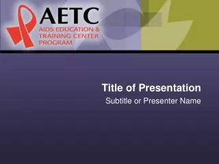 Title of Presentation