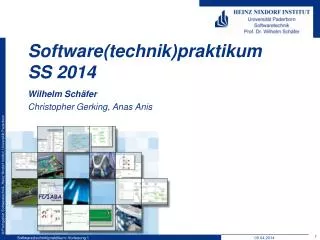 Software( technik ) praktikum SS 2014