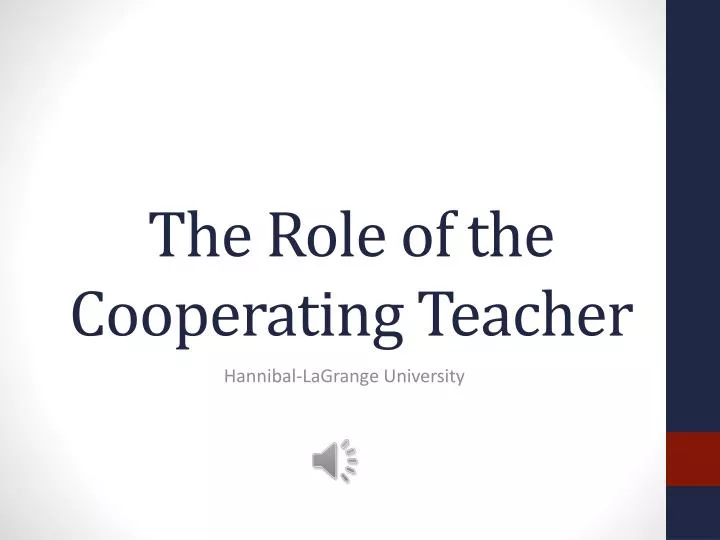 the role of the cooperating teacher