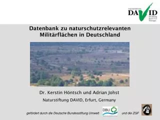 Datenbank zu naturschutzrelevanten Militärflächen in Deutschland