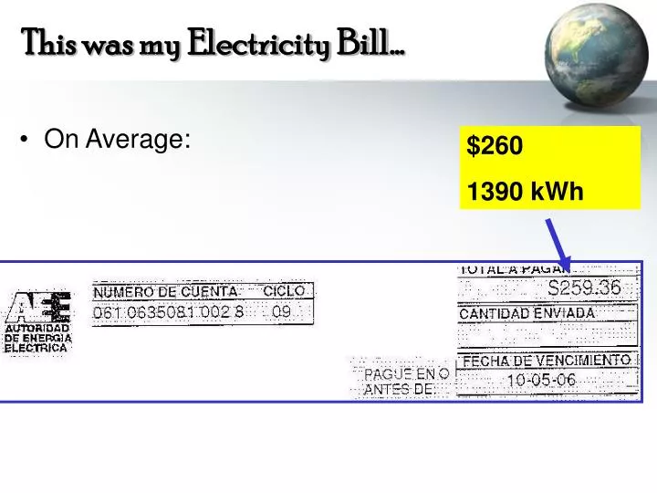 this was my electricity bill