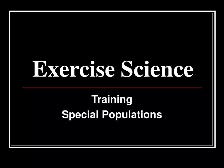 exercise science