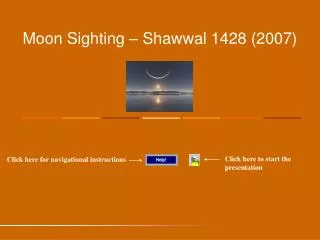 Moon Sighting – Shawwal 1428 (2007)