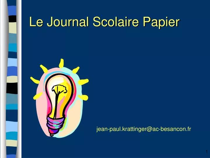 le journal scolaire papier