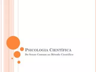 psicologia cient fica