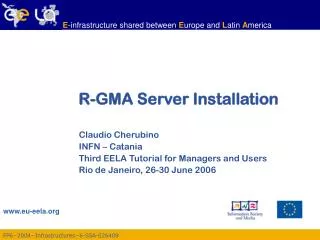 R-GMA Server Installation
