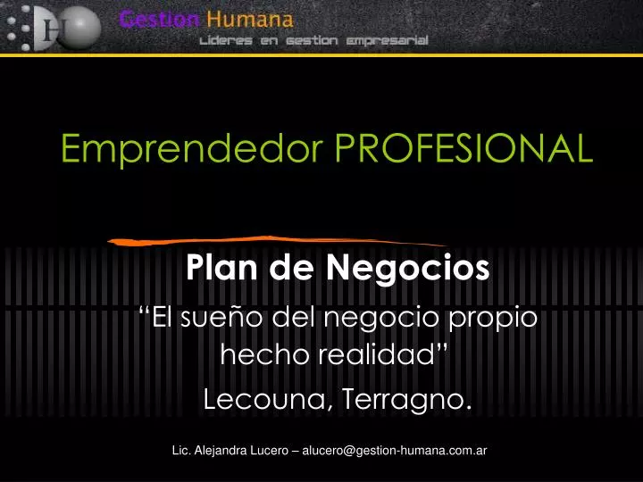 emprendedor profesional