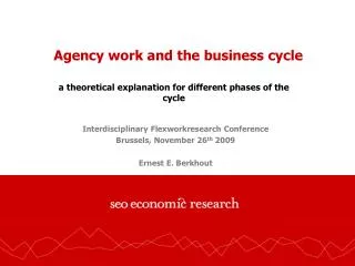 Agency work and the business cycle