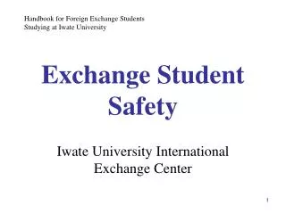 Exchange Student Safety