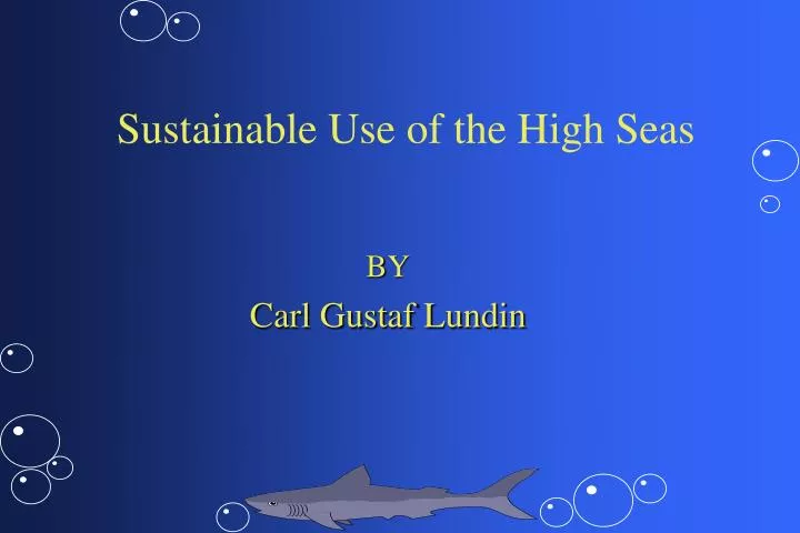 sustainable use of the high seas