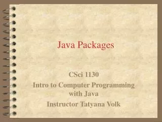 Java Packages