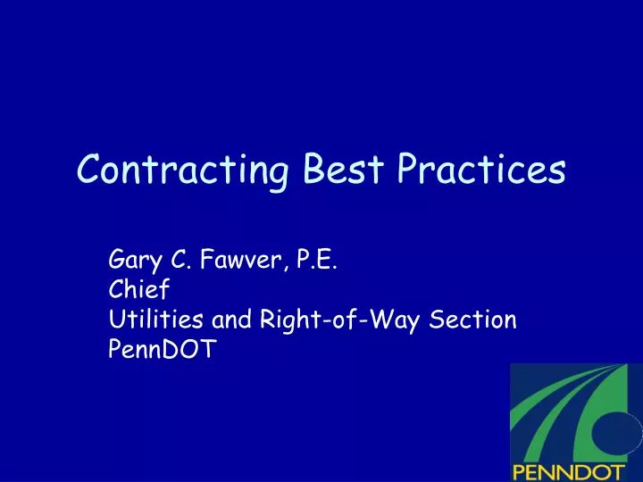 contracting best practices