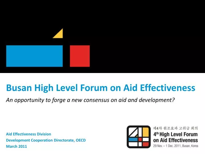 busan high level forum on aid effectiveness