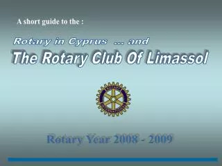 Rotary in Cyprus ... and