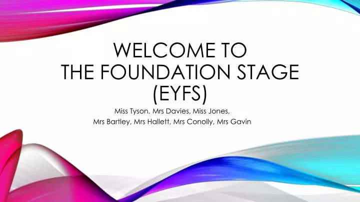 welcome to the foundation stage eyfs