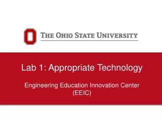 Lab 1: Appropriate Technology