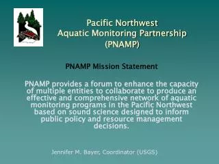 PNAMP Mission Statement
