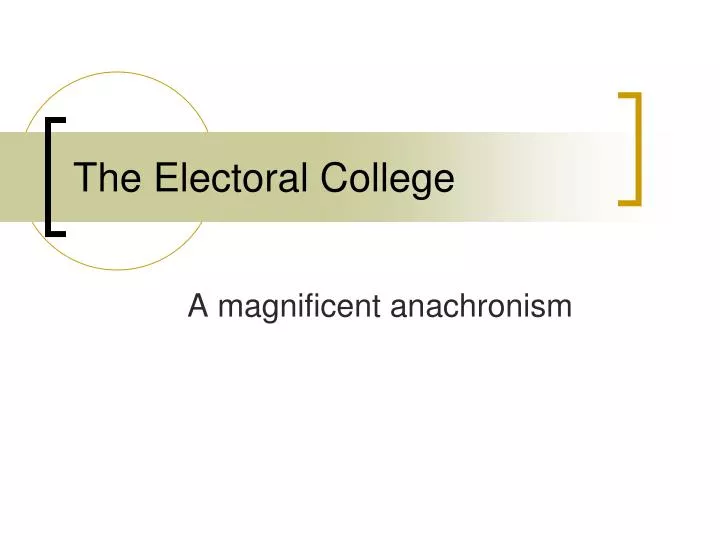the electoral college