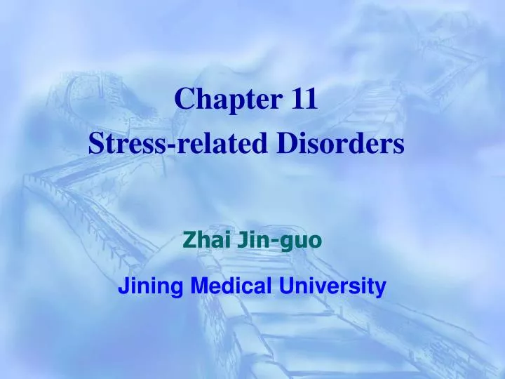 chapter 11 stress related disorders