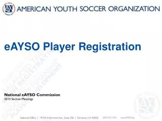 eAYSO Player Registration
