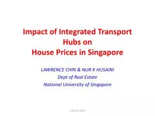 Impact of Integrated Transport Hubs on House Prices in Singapore