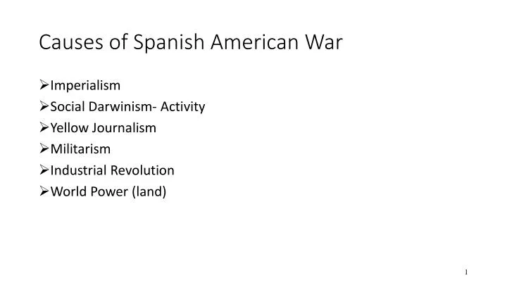 causes of spanish american war