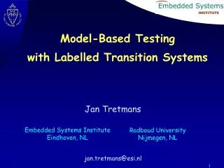 Model-Based Testing with Labelled Transition Systems