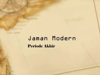 Jaman Modern