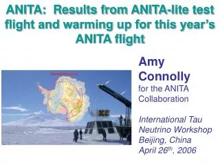 ANITA: Results from ANITA-lite test flight and warming up for this year’s ANITA flight