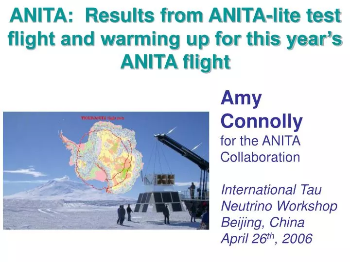 anita results from anita lite test flight and warming up for this year s anita flight