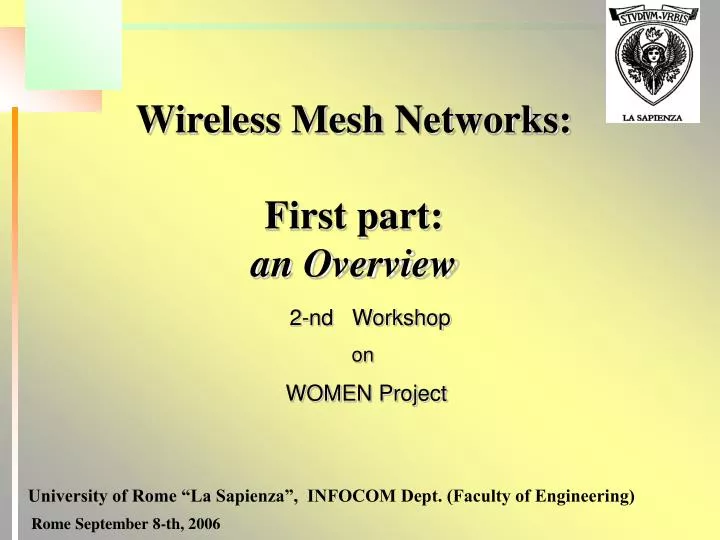 wireless mesh networks first part an overview