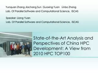 State-of-the-Art Analysis and Perspectives of China HPC Development: A View from 2010 HPC TOP100