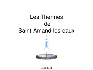 Les Thermes de Saint-Amand-les-eaux