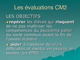les valuations cm2