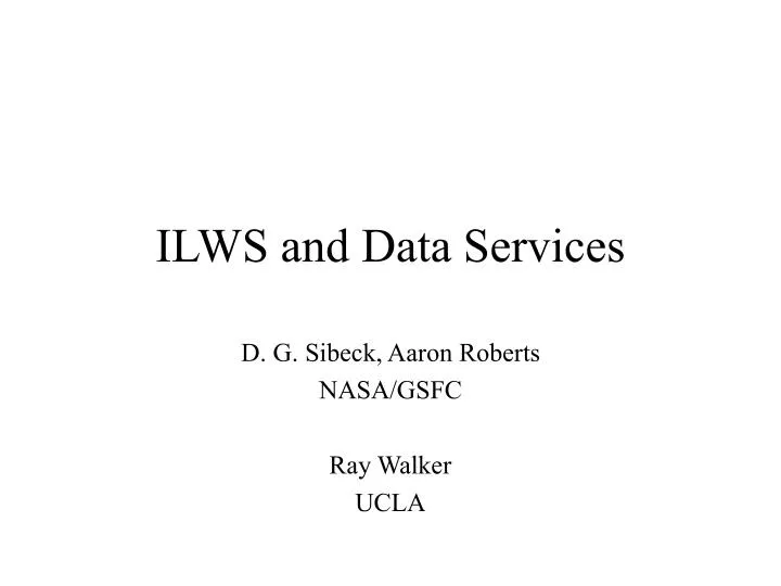 ilws and data services