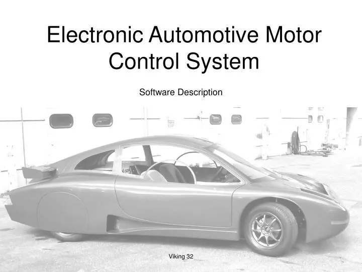 electronic automotive motor control system