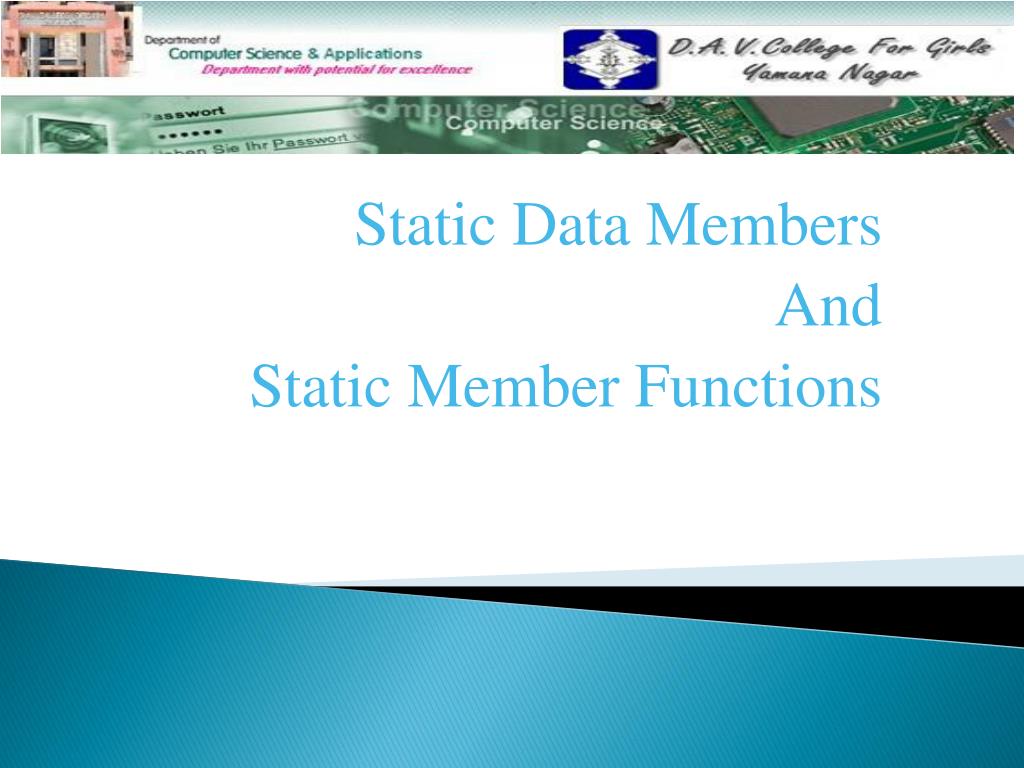 PPT - Static Data Members And Static Member Functions PowerPoint ...